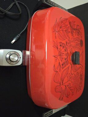 Sears Vintage Orange Electric Cooker